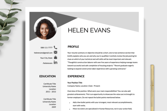 Download Resume Template with Photo - Premium Resources