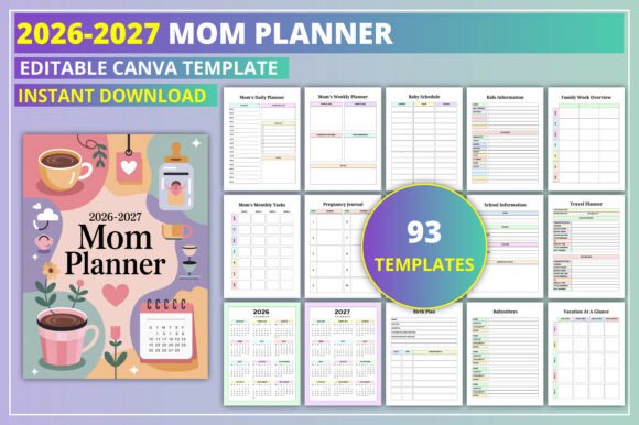Download Editable 2026-2027 Mom Planner - Editable Collection