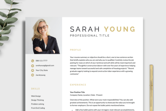 Download Resume Template with Photo, Minimalist - Premium Resources